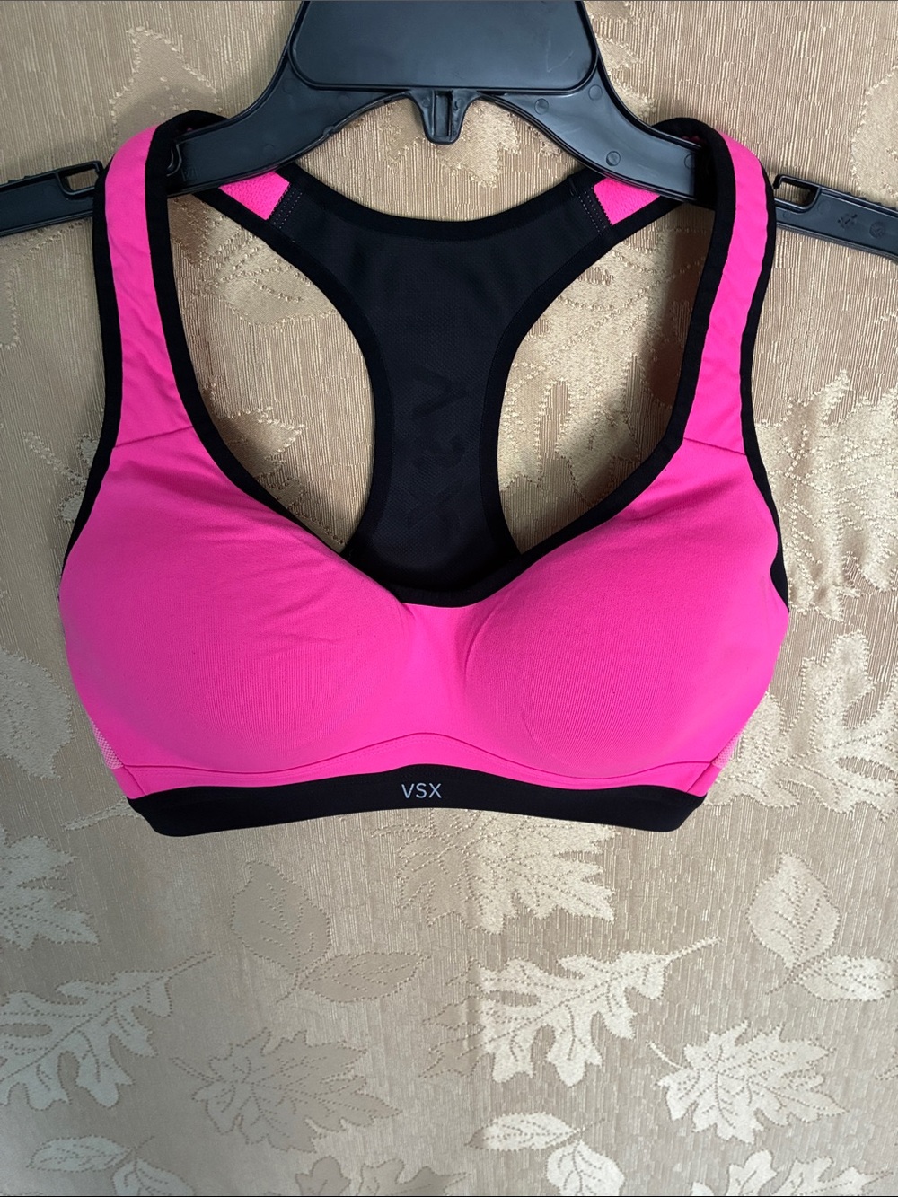 VSX Hot Pink and Black Racerback Sports Bra